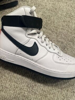 Nike Air Force 1  “07 High Top Sneaker - White & Black
